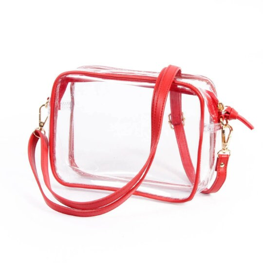 Red Clear Camera Bag