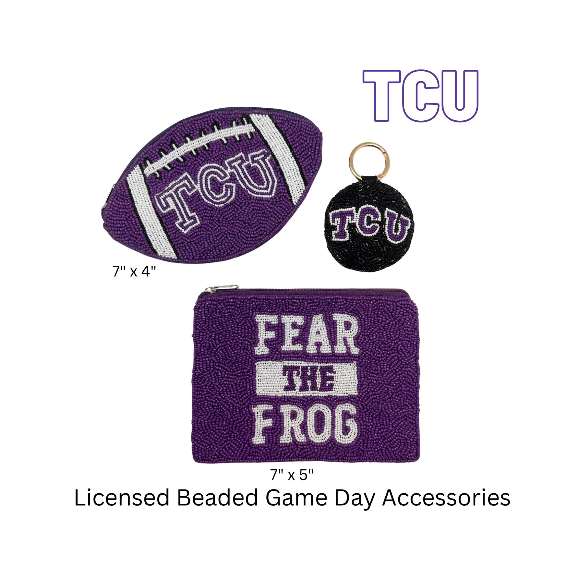 TCU Beaded Game Day Essentials