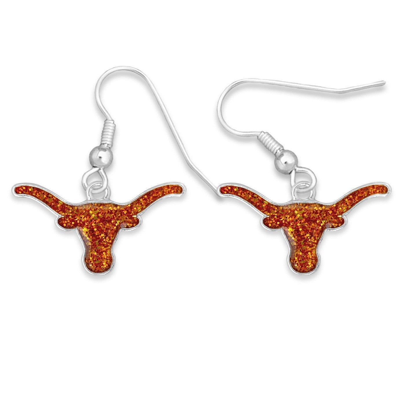 TEXAS "Longhorn" Glitter Earrings