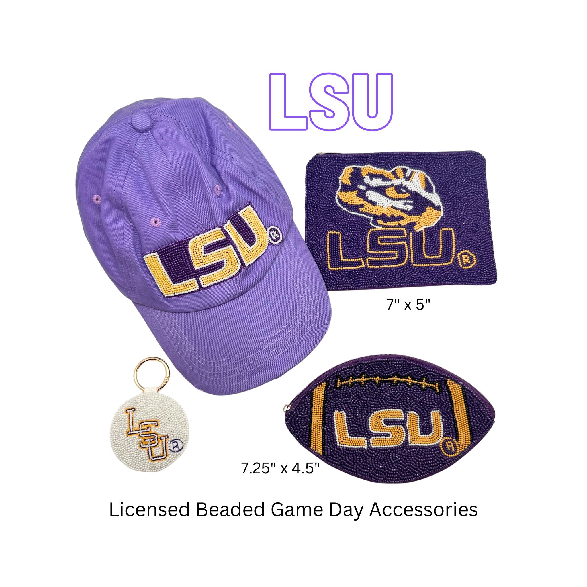 LSU Beaded Game Day Essentials