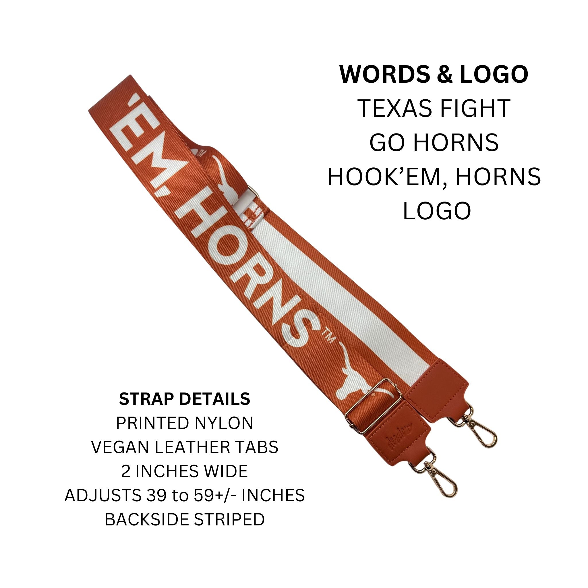 TEXAS LONGHORNS 2" - Officially Licensed - Stripe