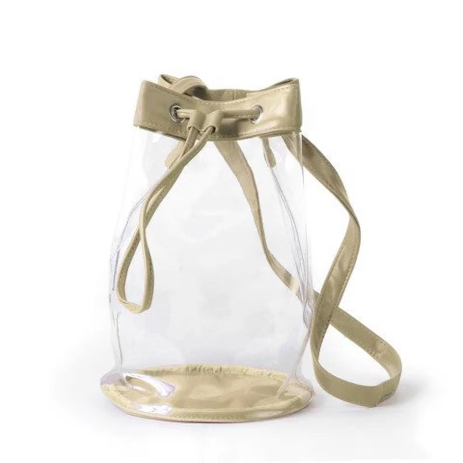 Stadium Approved Clear Bucket Bag - Gold Trim