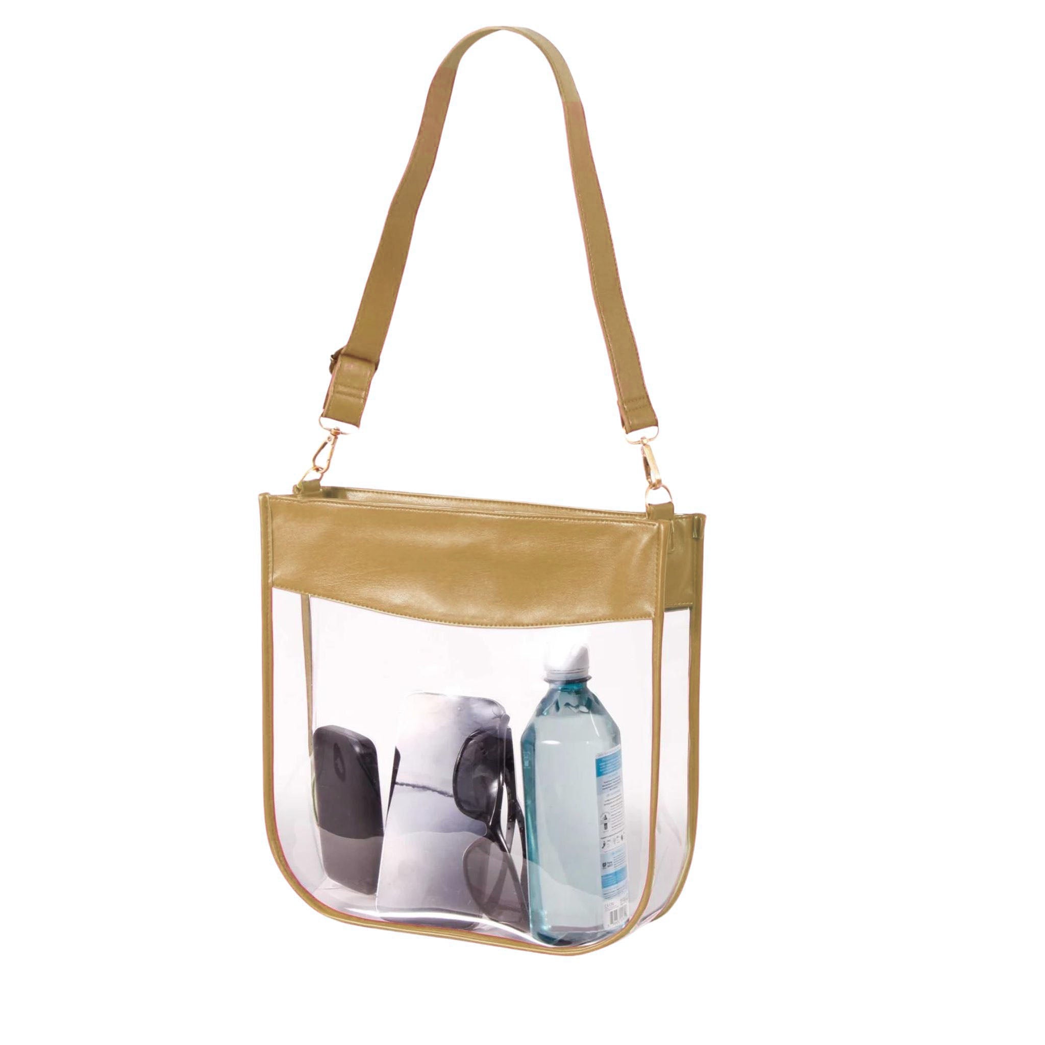 Stadium Approved Clear Messenger - Gold Trim