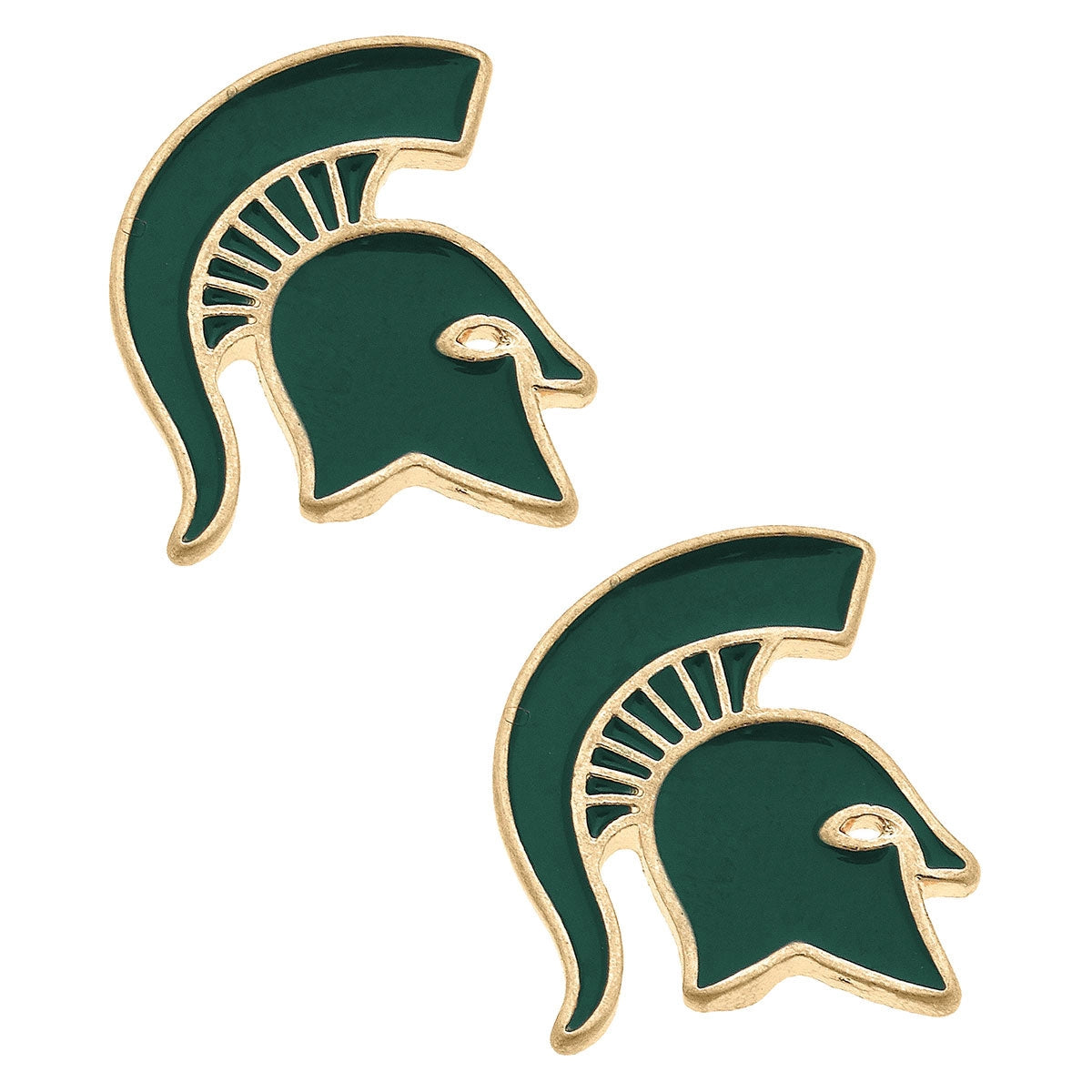 MICHIGAN STATE Spartans Enamel Cut Out Stud Earrings