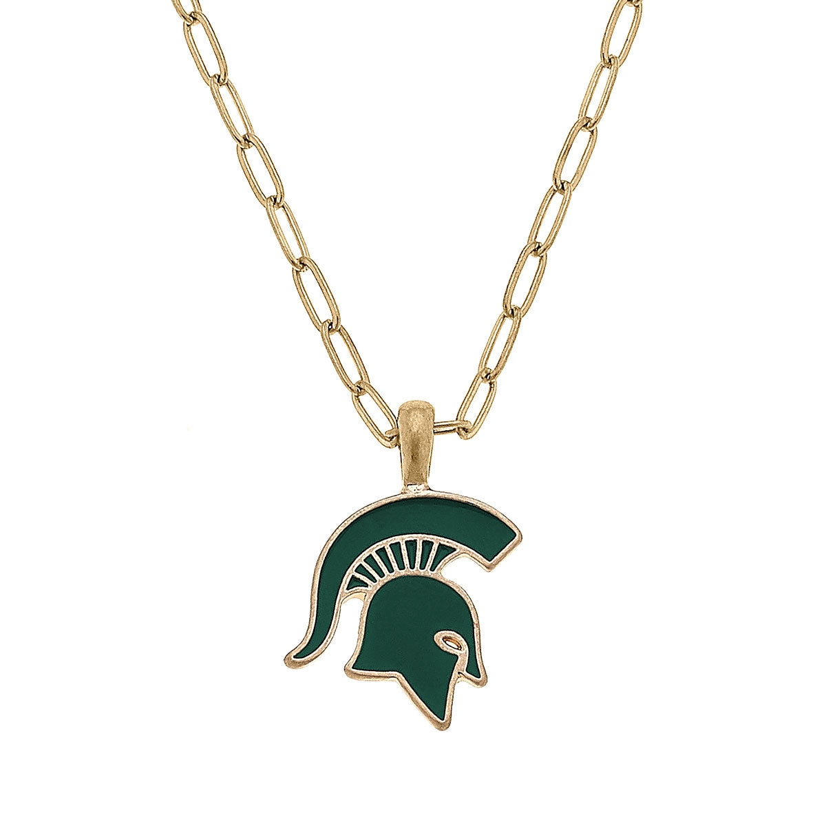 MICHIGAN STATE Spartans Enamel Cut Out Pendant Necklace