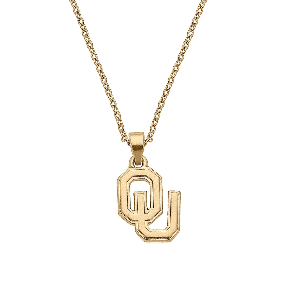 OKLAHOMA Sooners 24K Gold Plated Pendant Necklace