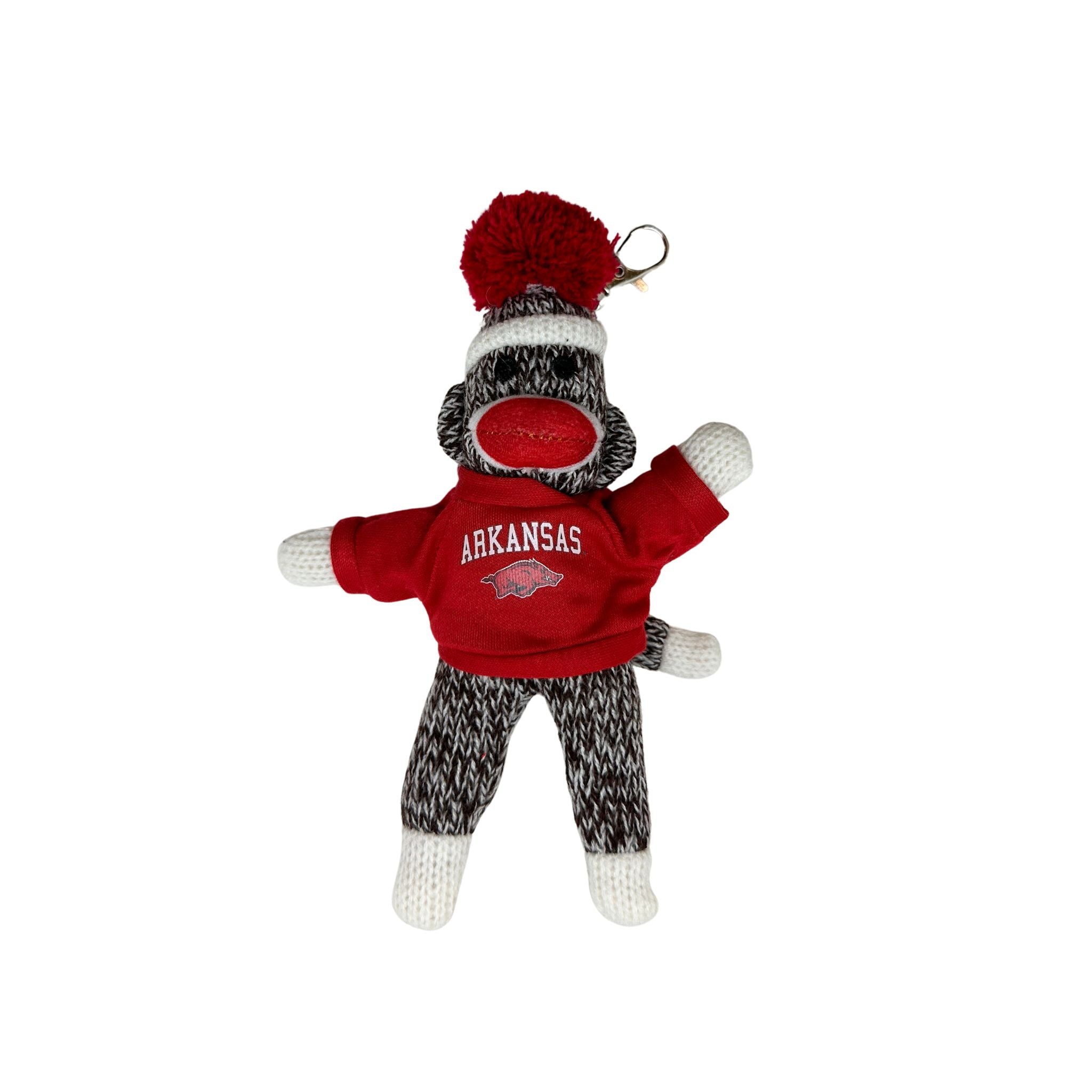 ARKANSAS Sock Monkey Keychain