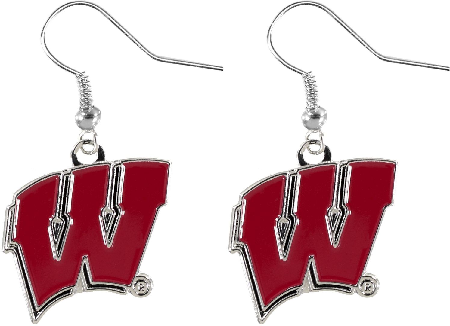 WISCONSIN "W" Logo Earrings