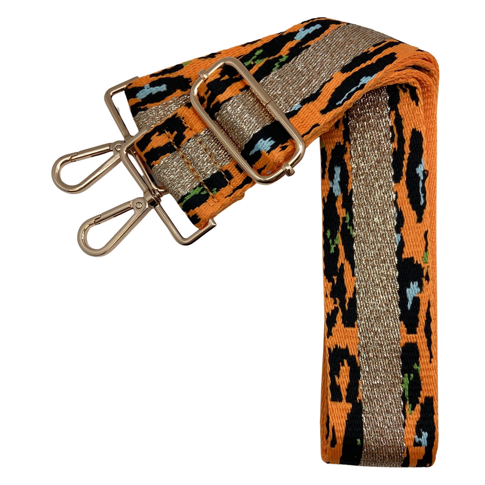 Metallic Leopard Stripe - Orange