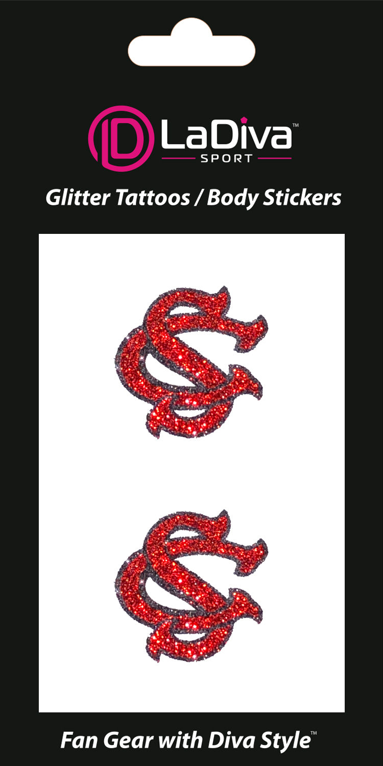 South Carolina SC Glitter Tattoo 2-Pack