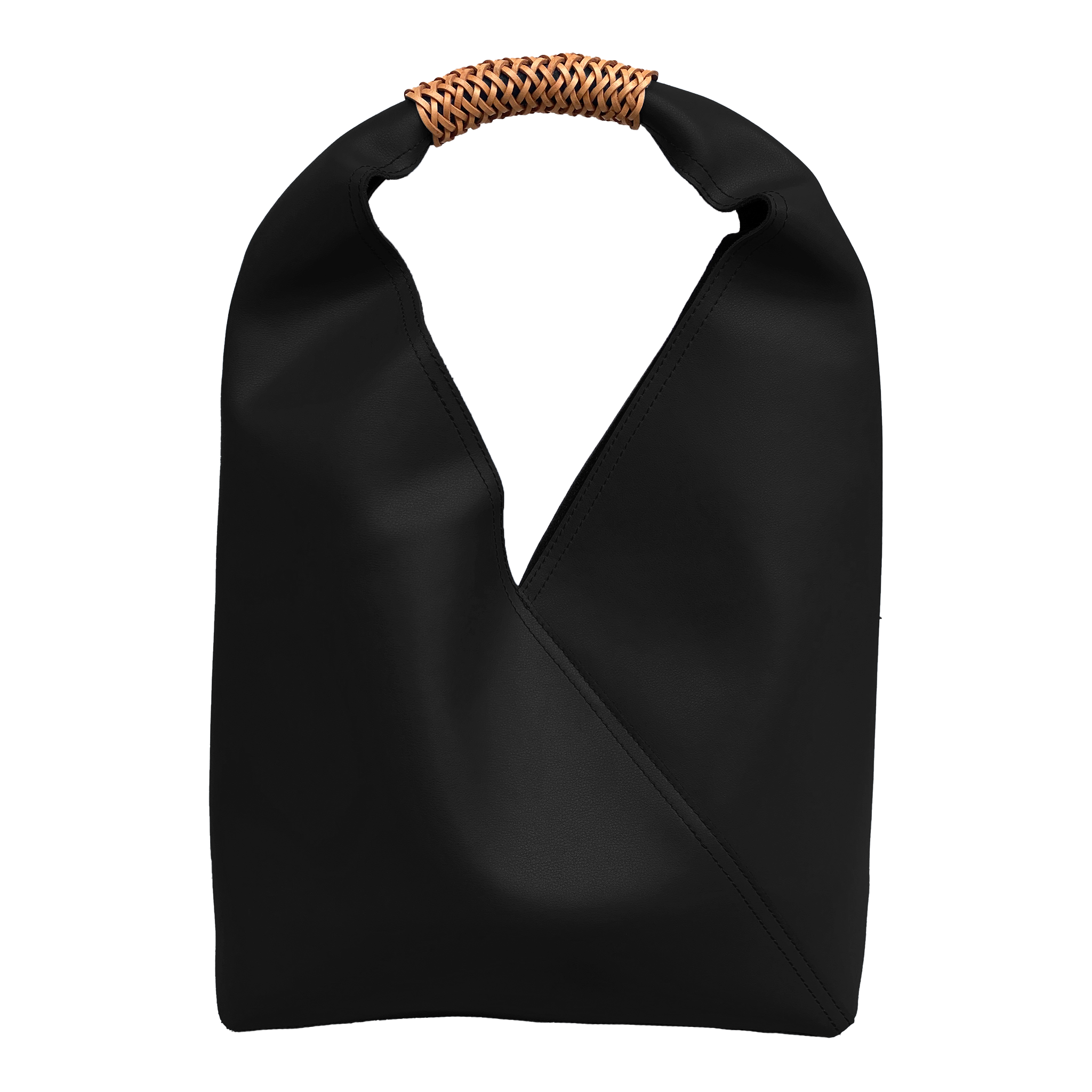 Leather Hobo Bag - Black