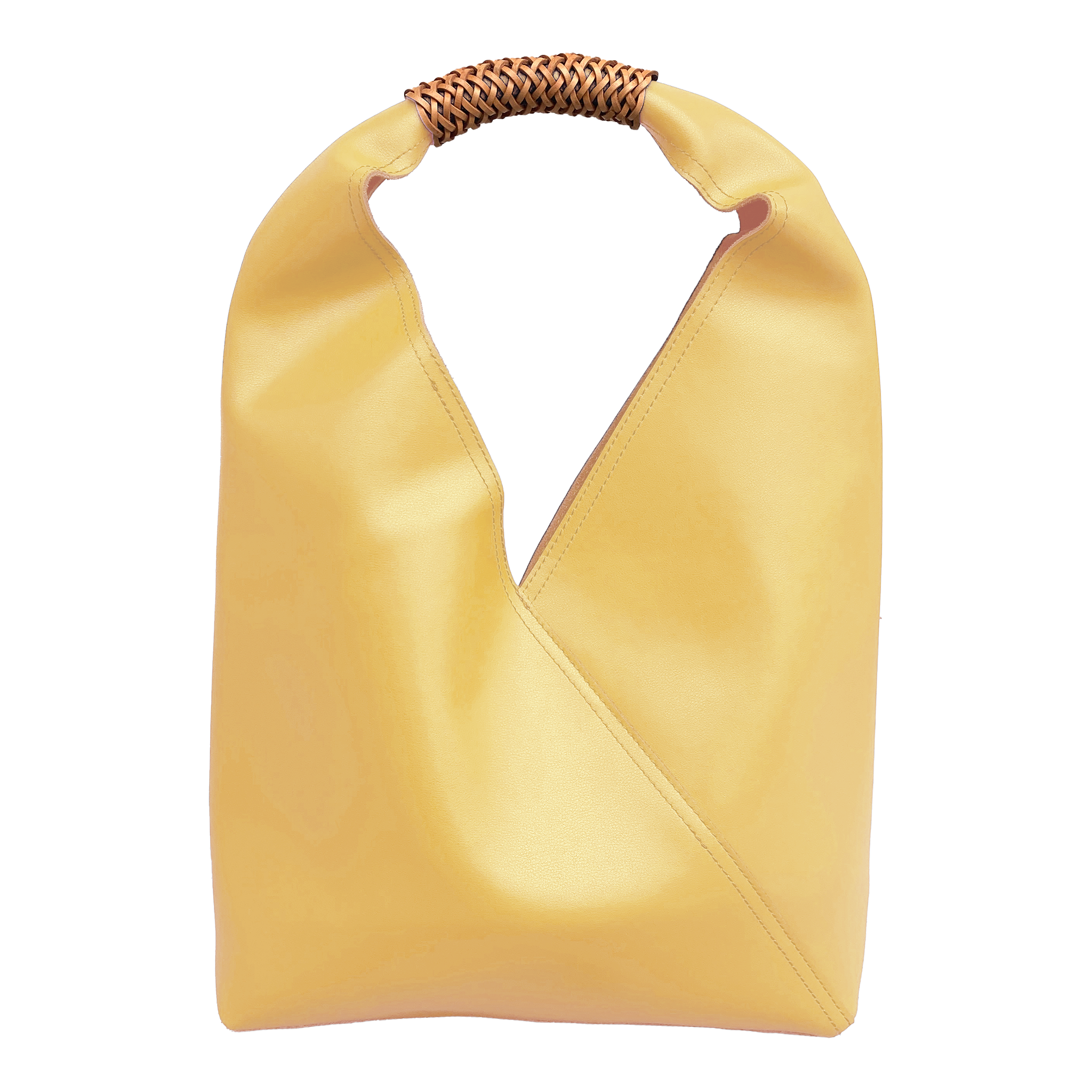 Leather Hobo Bag - Butter Yellow